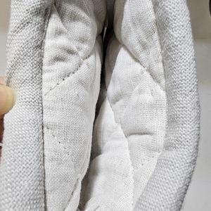 2 BILMORE Collection Cotton Oven Mitt 7x13 inches, Grey